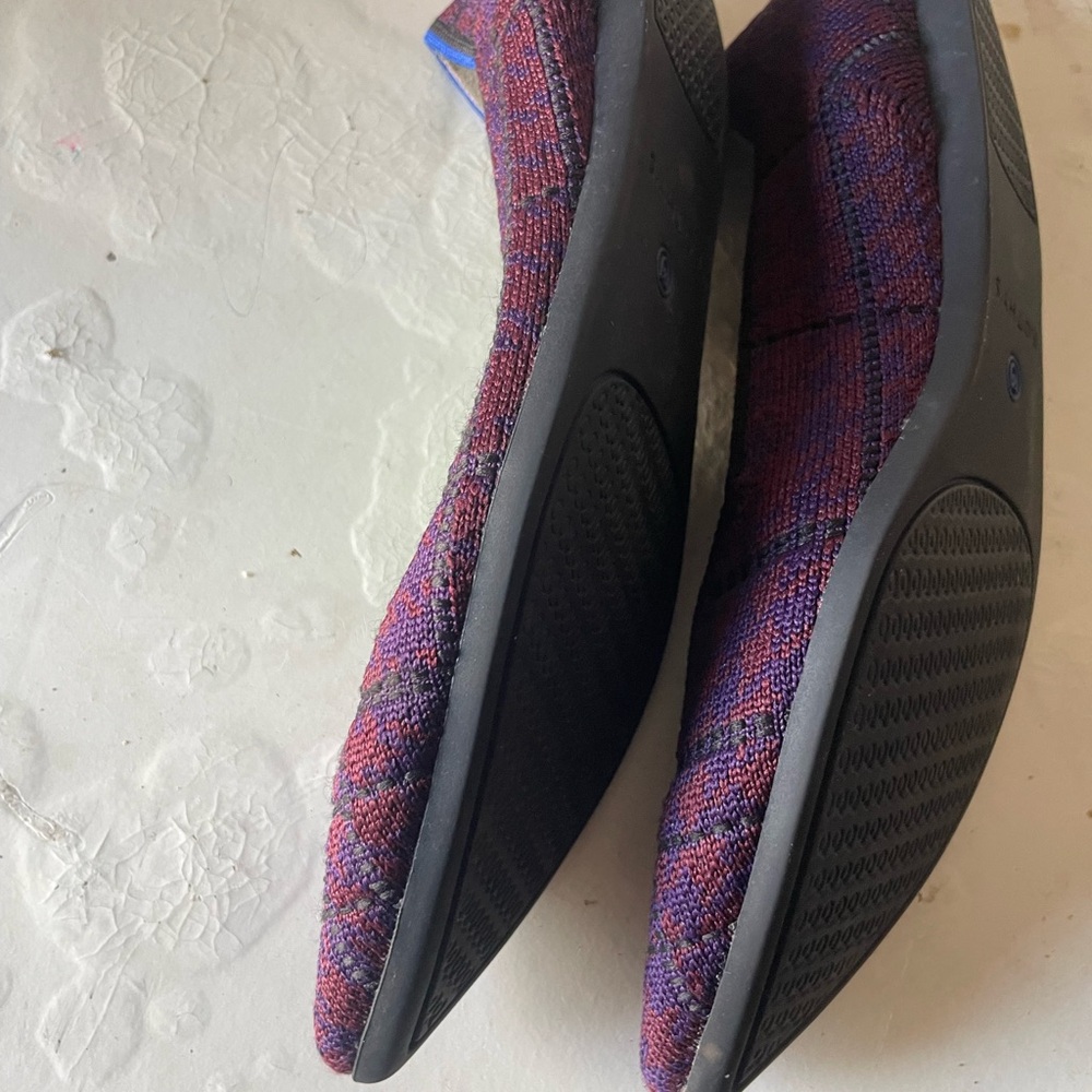 💎Rothy's Plaid Flats in Purple and Blue 2020 Limited Edition. No box - Picture 4 of 16